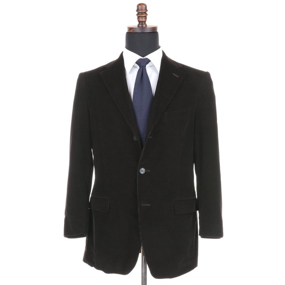 Z Zegna Dark Brown Corduroy Sport Coat Blazer